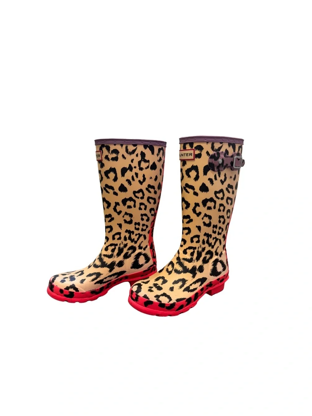 Hunter Girls Leopard Cheetah Animal Print Rain Boots EU 33 US 2 🐆🌧️